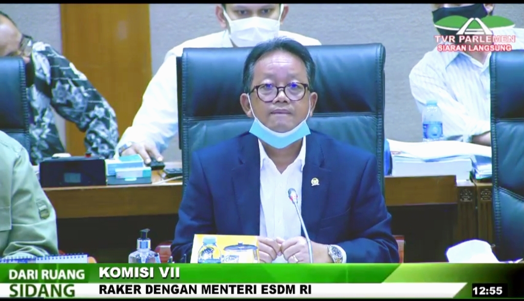 Screenshot video Ketua Komisi VII DPR RI, Sugeng Suparwoto