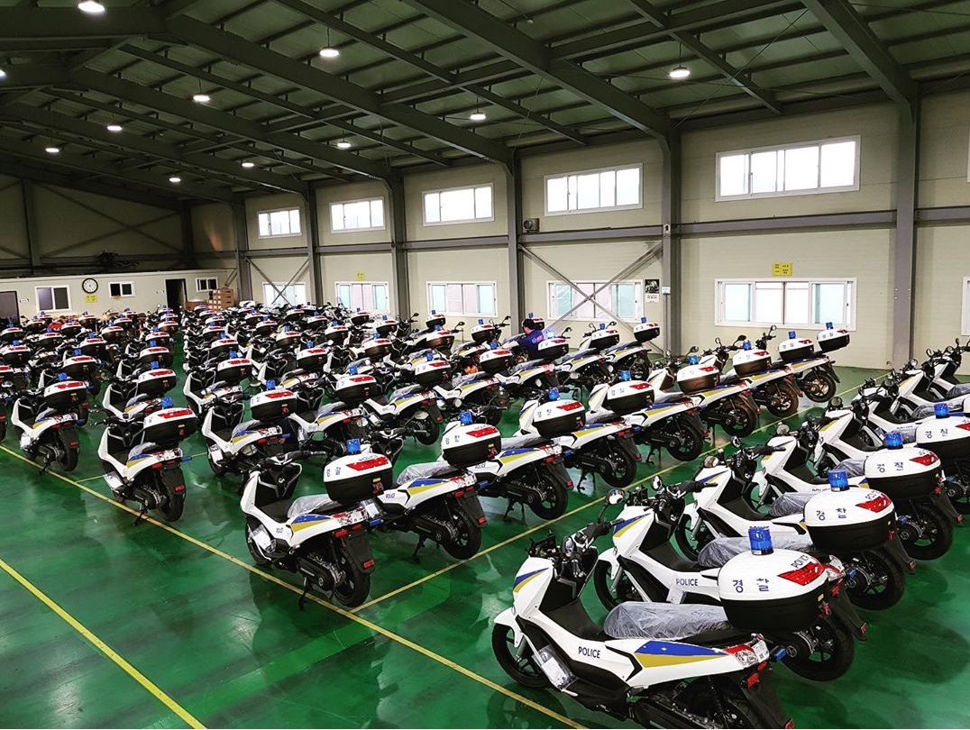 Produksi Motor Listrik U tuk Kepolisian Korea Selatan