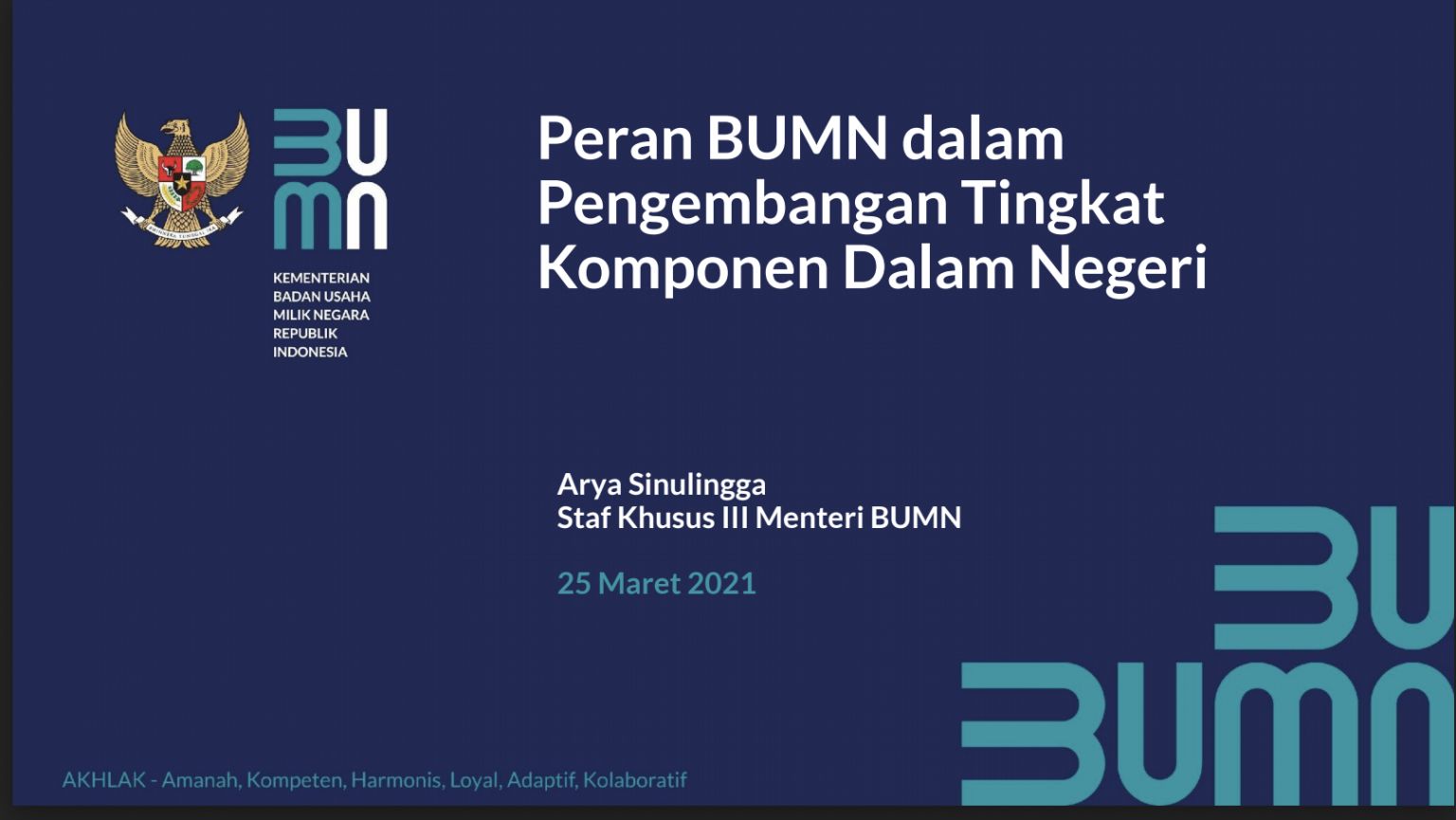 JURNAL  Peran BUMN dalam Pengembangan Tingkat Komponen Dalam Negeri