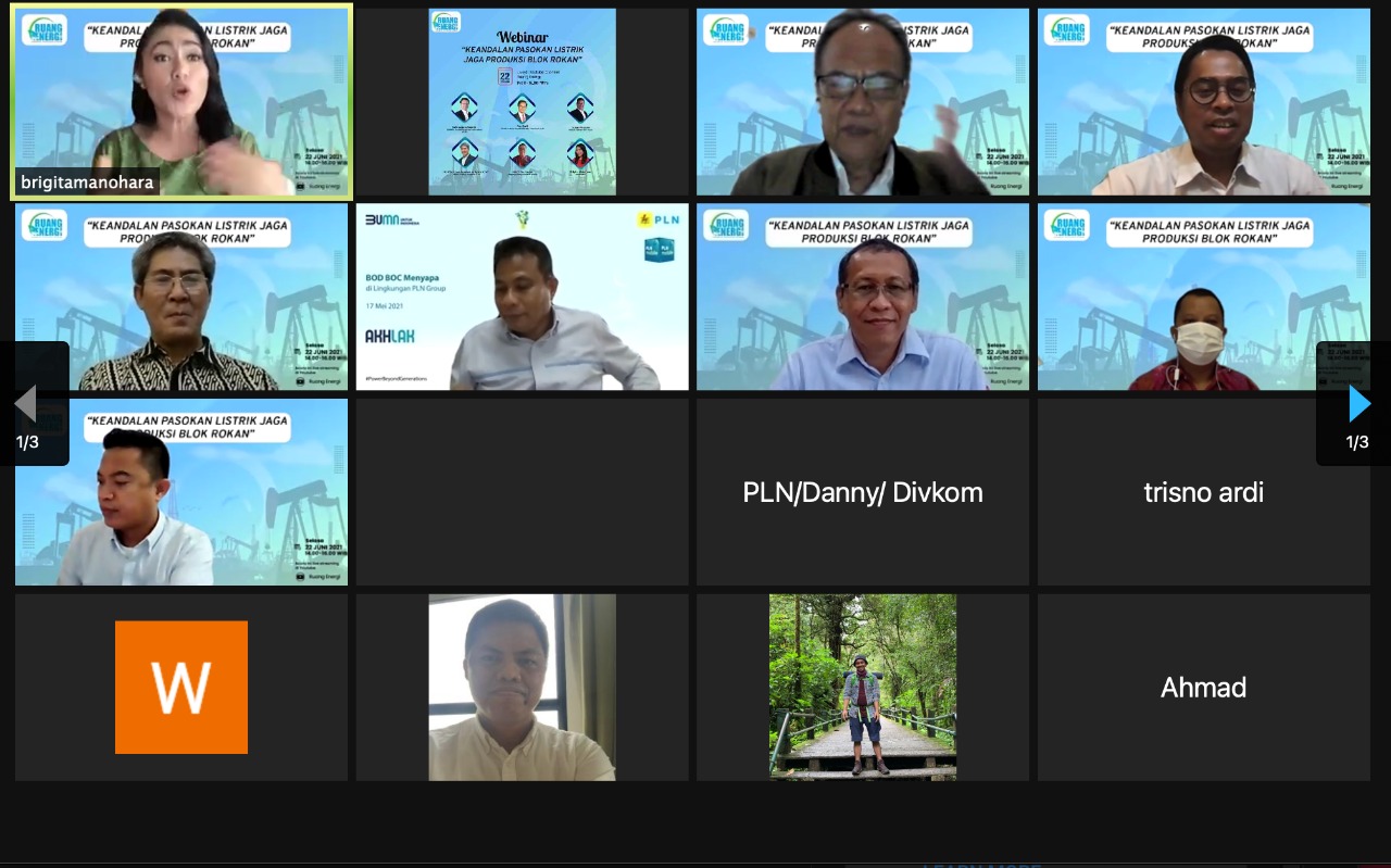 Webinar Jaga Keandalan Psokan Listrik Blok Rokan