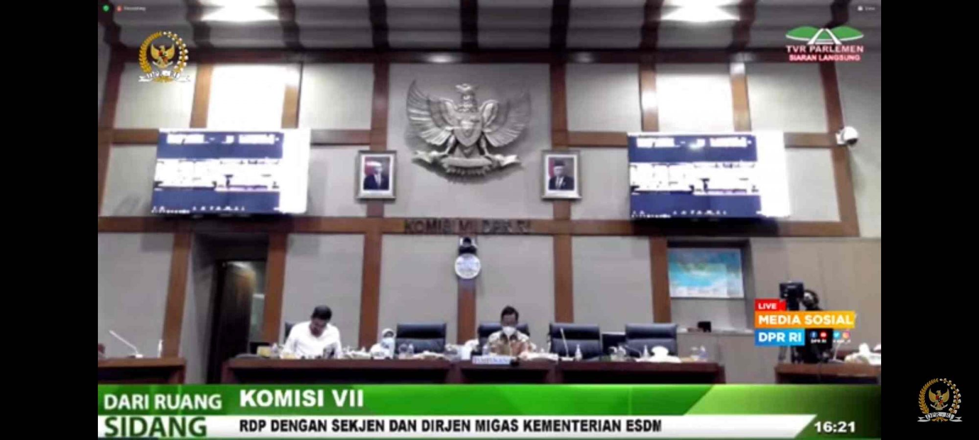 Rapat komisi VII DPR dengan Sekjen Kementerian ESDM